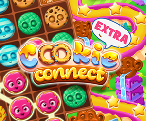 Verschiedene Süßigkeiten des Spiels Cookie Connect